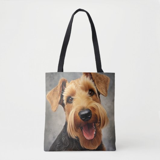 SCHATTIGEE TAN & BROWN WELSH TERRIER DOG TOTE BAG (Voorkant)