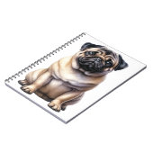 SCHATTIGEE TAN EN BRUINE PUG HOND NOTITIEBOEK (Linkerzijde)
