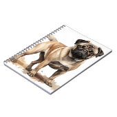 SCHATTIGEE TAN EN BRUINE PUG HOND NOTITIEBOEK (Linkerzijde)