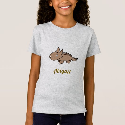 Schattigee Tan Thorne Hagedis Cartoon tekening T-shirt (Voorkant)