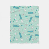 Schattigee Tand Blauwgroen Mint Tandpasta Tandenbo Fleece Deken (Voorkant)