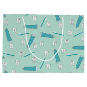 Schattigee Tand Blauwgroen Mint Tandpasta Tandenbo Groot Cadeauzakje (Achterkant)