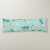 Schattigee Tand Blauwgroen Mint Tandpasta Tandenbo Lichaamskussen (Achterkant)