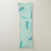 Schattigee Tand Blauwgroen Mint Tandpasta Tandenbo Lichaamskussen (Voorkant Verticaal)