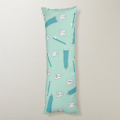 Schattigee Tand Blauwgroen Mint Tandpasta Tandenbo Lichaamskussen (Achterkant (Verticaal))