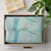 Schattigee Tand Blauwgroen Mint Tandpasta Tandenbo Tissuepapier (Geschenk)