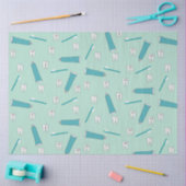 Schattigee Tand Blauwgroen Mint Tandpasta Tandenbo Tissuepapier (Craft)