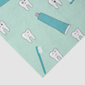 Schattigee Tand Blauwgroen Mint Tandpasta Tandenbo Tissuepapier (Detail)
