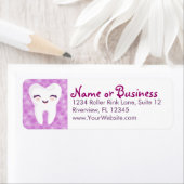 Schattigee Tand - Paarse - Aangepaste retour adres Etiket (Insitu)