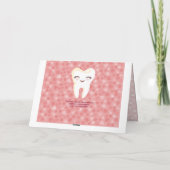 Schattigee tand - Roze - Aangepast Wenskaart Kaart (Achterkant)