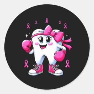 Schattigee tandbokshandschoenen Borstkanker Awaren Ronde Sticker