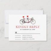  Schattigee Tandem Fiets RSVP Kaartje (Voorkant)