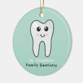 Schattigee tandfamilie Tandheelkunde Keramisch Ornament (Links)