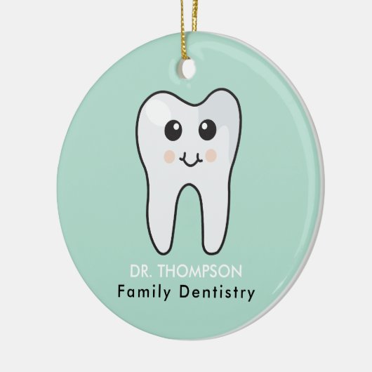 Schattigee tandfamilie Tandheelkunde Keramisch Ornament (Links)