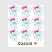 Schattigee tandtandtandheelkundige Stickers (Vel)