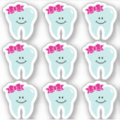 Schattigee tandtandtandheelkundige Stickers (Voorkant)