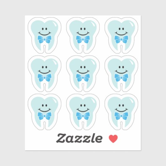 Schattigee tandtandtandheelkundige Stickers (Vel)