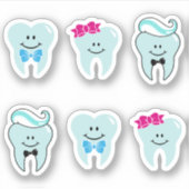 Schattigee tandtandtandheelkundige Stickers (Voorkant)