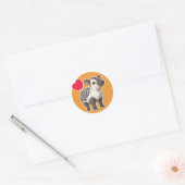 Schattigee tapir ronde sticker (Envelop)