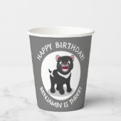 Schattigee Tasmaanse duivel gepersonaliseerde cart Papieren Bekers (Achterkant)