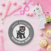 Schattigee Tasmaanse duivel gepersonaliseerde cart Papieren Bordje (Feest)