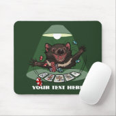 Schattigee Tasmanian Devil Royal Flush Poker Carto Muismat (Met muis)