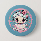 Schattigee Tea Cup Doll Button (Voorkant)