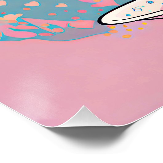 Schattigee Tea Cup Doll Glossy Poster (Hoek)