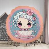 Schattigee Tea Cup Doll Ronde Kussen