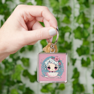 Schattigee Tea Cup Doll Sleutelhanger