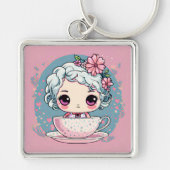 Schattigee Tea Cup Doll Sleutelhanger (Voorkant)