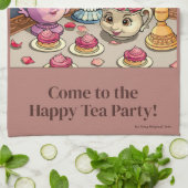 Schattigee Tea Cup Party Keuken Handdoeken (Gevouwen)