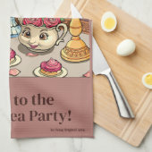 Schattigee Tea Cup Party Keuken Handdoeken (Quarter Fold)