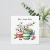 Schattigee Tea Party koekjes Kaart (Staand voorkant)