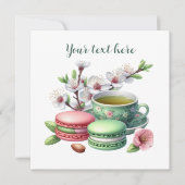Schattigee Tea Party koekjes Kaart (Voorkant)