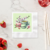 Schattigee Tea Party koekjes Servet (Insitu)