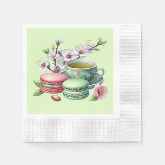 Schattigee Tea Party koekjes Servet (Voorkant)