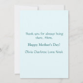 Schattigee Tea Party Met Moeder Waterverf Moederda Feestdagenkaart (Achterkant)