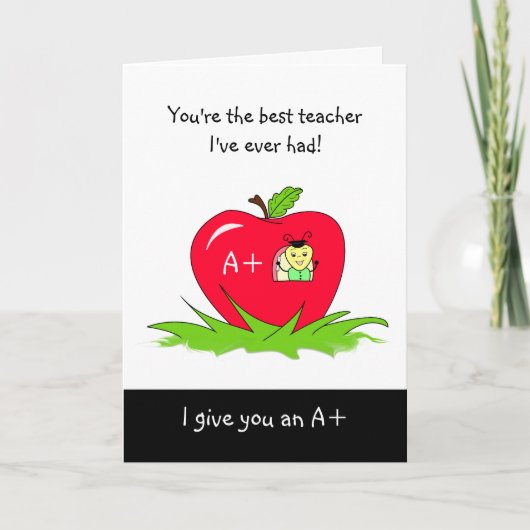Schattigee Teacher Appreciation Day voor leerkrach Kaart (Voorkant)