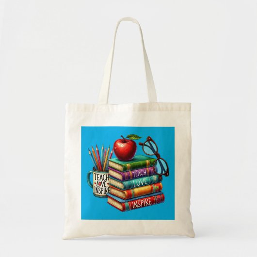 Schattigee Teacher's owl word art Tote Bag (Voorkant)
