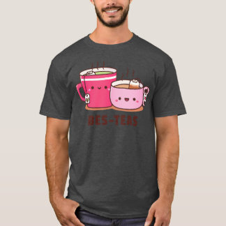 Schattigee Teacups BesTeas Besties Pun Humor T-shirt