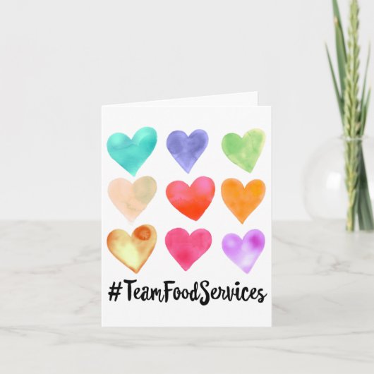 Schattigee Team Food Services Appreciation Week CK Kaart (Voorkant)