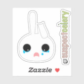 Schattigee teary-eyed konijntje emote + SuspectCel Sticker (Vel)