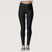 Schattigee Techno Teksttypografie Leggins Leggings (Voorkant)