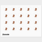 Schattigee teckel hond illustratie hart sticker (Vel)