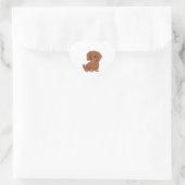 Schattigee teckel hond illustratie hart sticker (Tas)