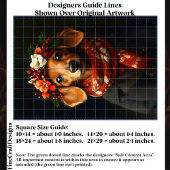 Schattigee teckel hond in feestelijke sjaal ED9R D Tissuepapier