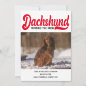 Schattigee Teckel Hond Kerst Afbeelding Custom Fot Feestdagenkaart (Voorkant)