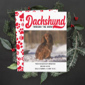 Schattigee Teckel Hond Kerst Afbeelding Custom Fot Feestdagenkaart