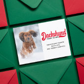 Schattigee Teckel Hond Kerst Afbeelding Custom Fot Feestdagenkaart